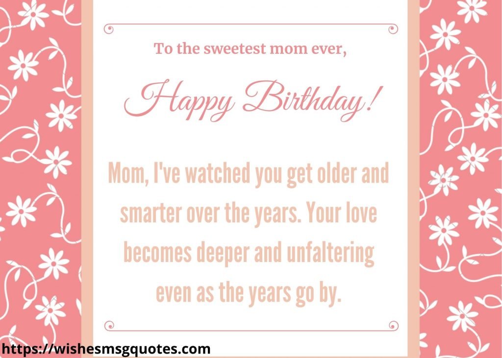 Birthday Wishes For Mother From Daughter