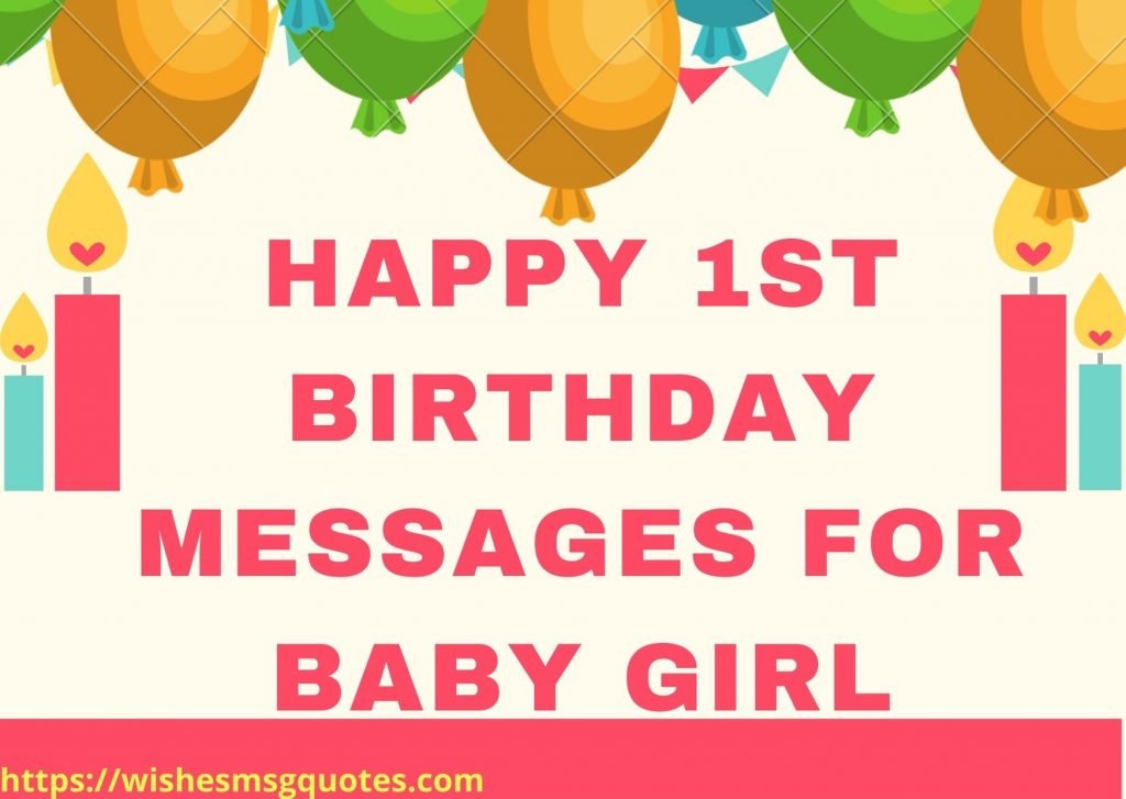 Happy 1st Birthday Messages For Baby Girl 