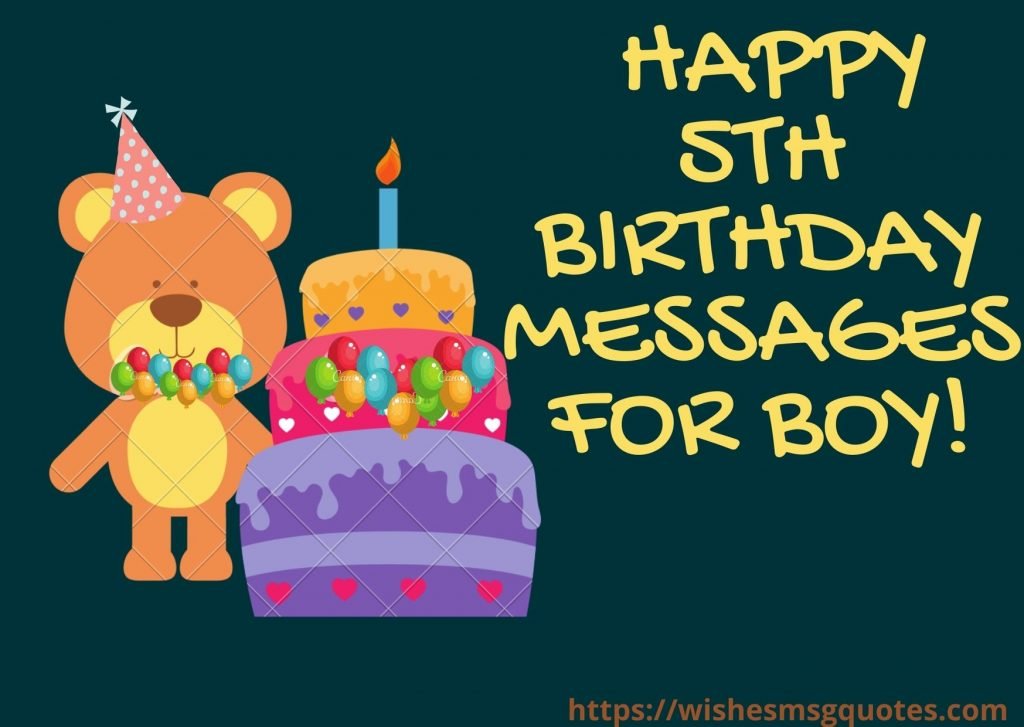 Happy 5th Birthday Messages For Boy