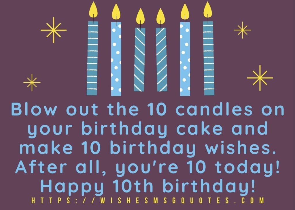 10th Birthday Messages From Aunt To Boy