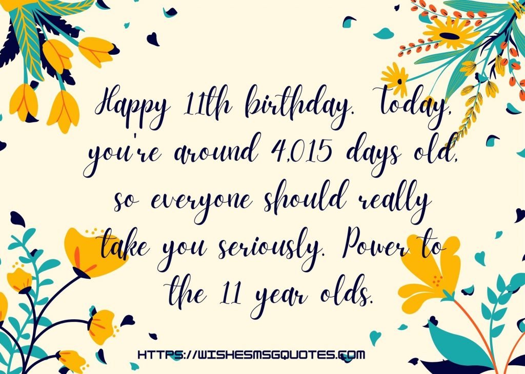 11th Birthday Wishes From Grandfather To Boy/Girl