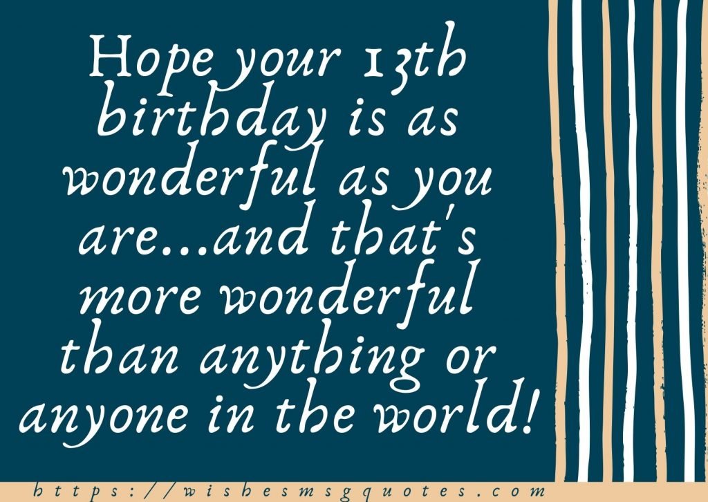 13th Birthday Messages From Aunt To Boy Or Girl